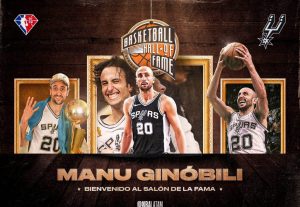 Manu Ginobilli al salón de la fama de la NBA